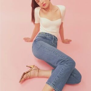 Reformation Chain Link Straight Jeans